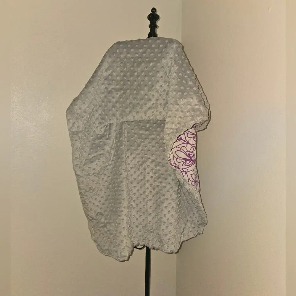 Carseat Cover Purple and White Patterned